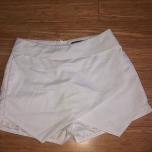 White Cross over skort